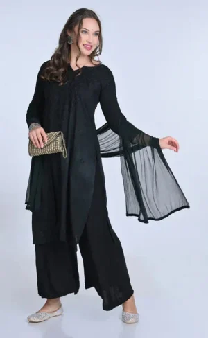 Reyon Plazo Set with Dupatta