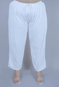 Arham Chikan Hand Embroidered White Rayon Cotton Lucknawi Chikankari Palazzo-